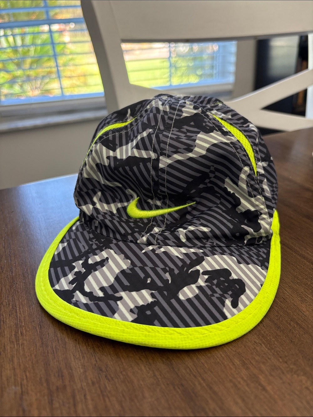 Toddler Size Nike Kids Black & Neon Yellow Camo Performance Hat